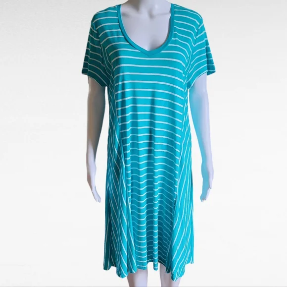 New York & Company | Dresses | Nyco Turquiose White Stripe Vneck Swing Dress Size Large | Poshmark New York & Company | Dresses | Nyco Turquiose White Stripe Vneck Swing Dress Size Large | Poshmark